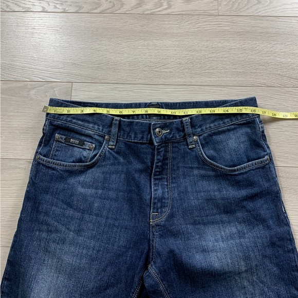 BOSS Hugo Boss Dark Wash Straight Leg Jeans - Picture 12 of 14